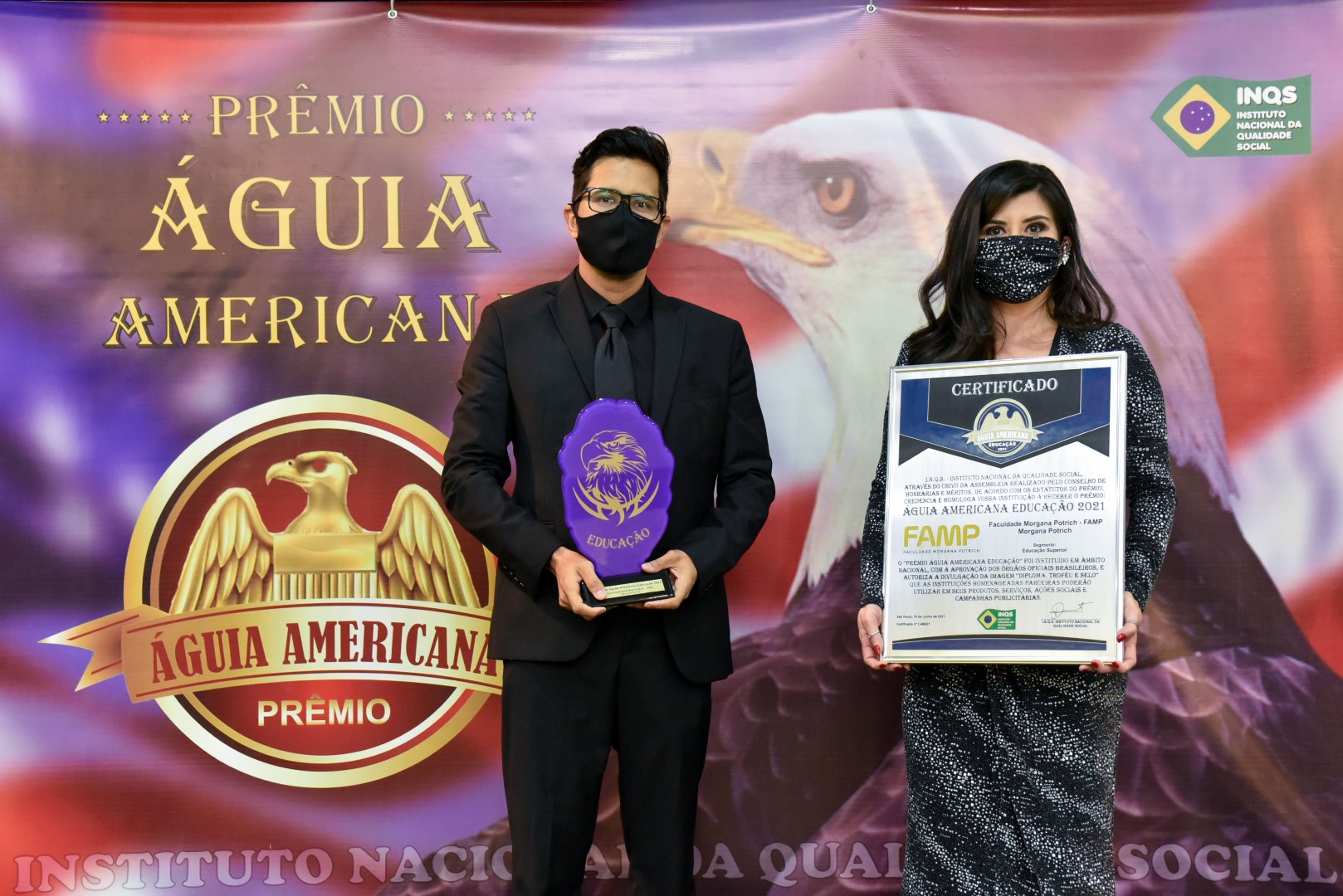 Prêmio Águia Americana Educacao Melhores do ano 20202021 - Faculdade FAMP.